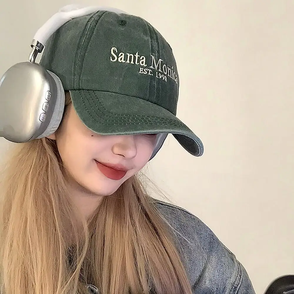 Casual Letter Embroidered Baseball Cap Face Smaller Sun Protection Hip Hop Hat Sun Hat Couples
