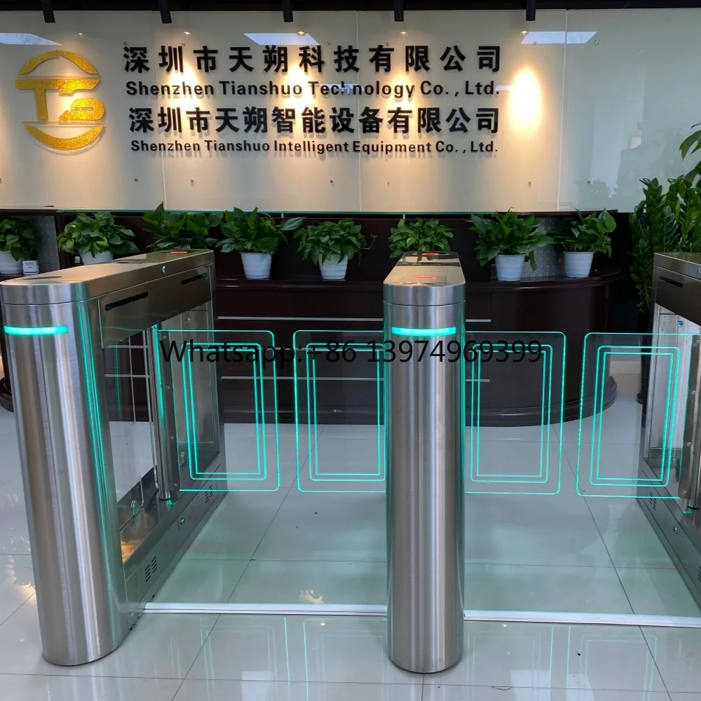 Access Control Swing Turnstile Gate Full Automatic Bi-directional 304 Stainless Steel Swing Barrier Turnstile for Office/Gym