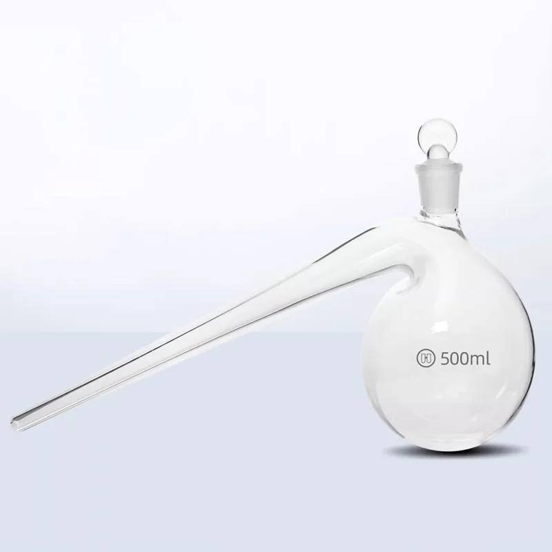 Lab Glass Retort Distillation Flask Retort Bottle with Curved Neck