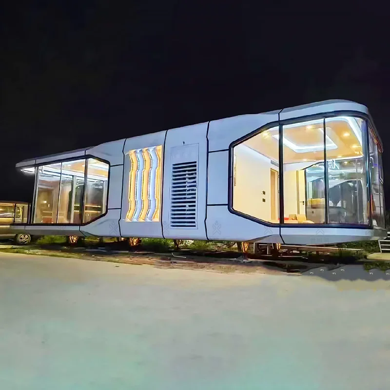 Prefab Tiny House Modern Economy Flat Kitchen Koisk 20Ft Prefab Houses Container House Prefabricated 40Ft Bathroom Kitchen