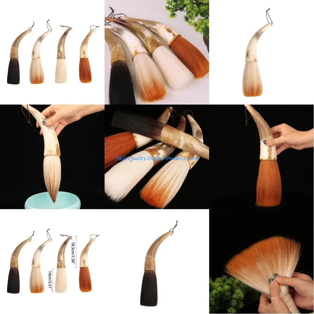 

U2JE Traditional Chinese Brush Bear Hair Brush Writing Brush Ox Horns Painting Brush Pen for Couplets Writing