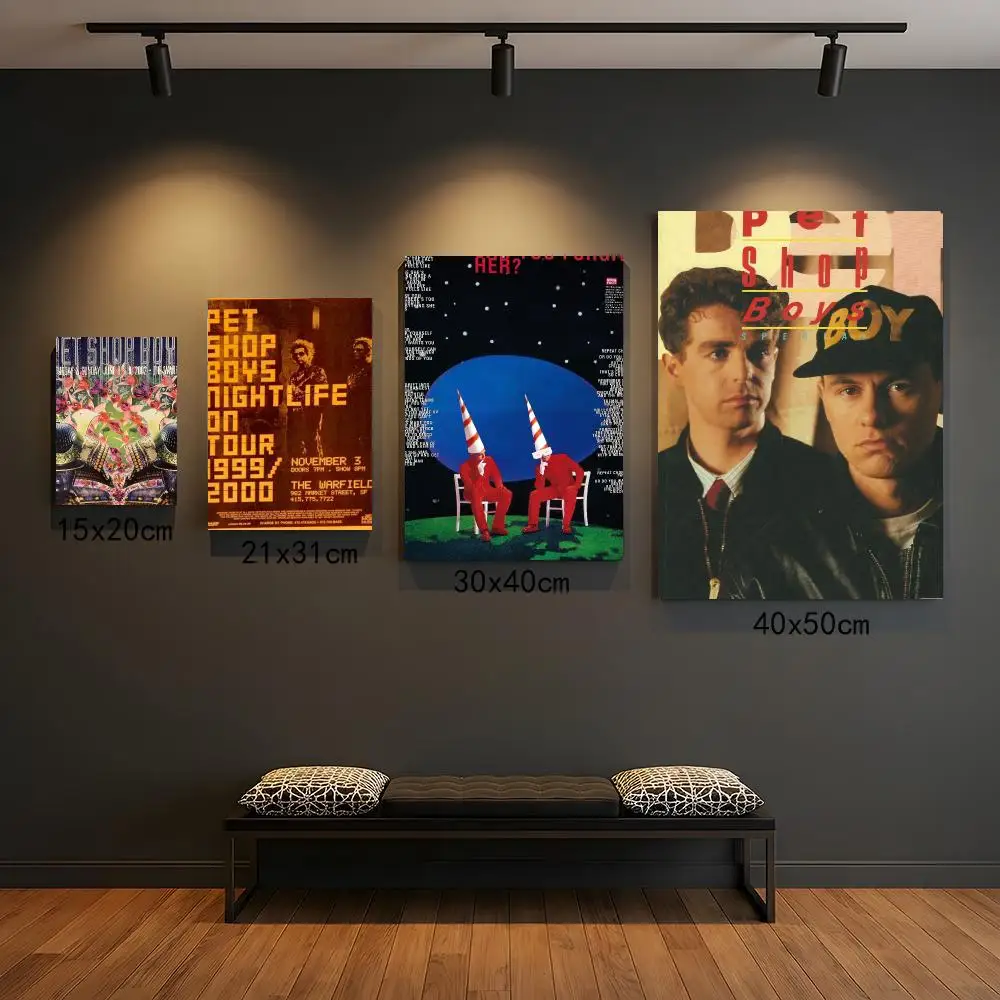 band P-Pet Shop Boys-S Painting Calligraphy Boho Botanical Decor for Living Room  Elegant Home Style