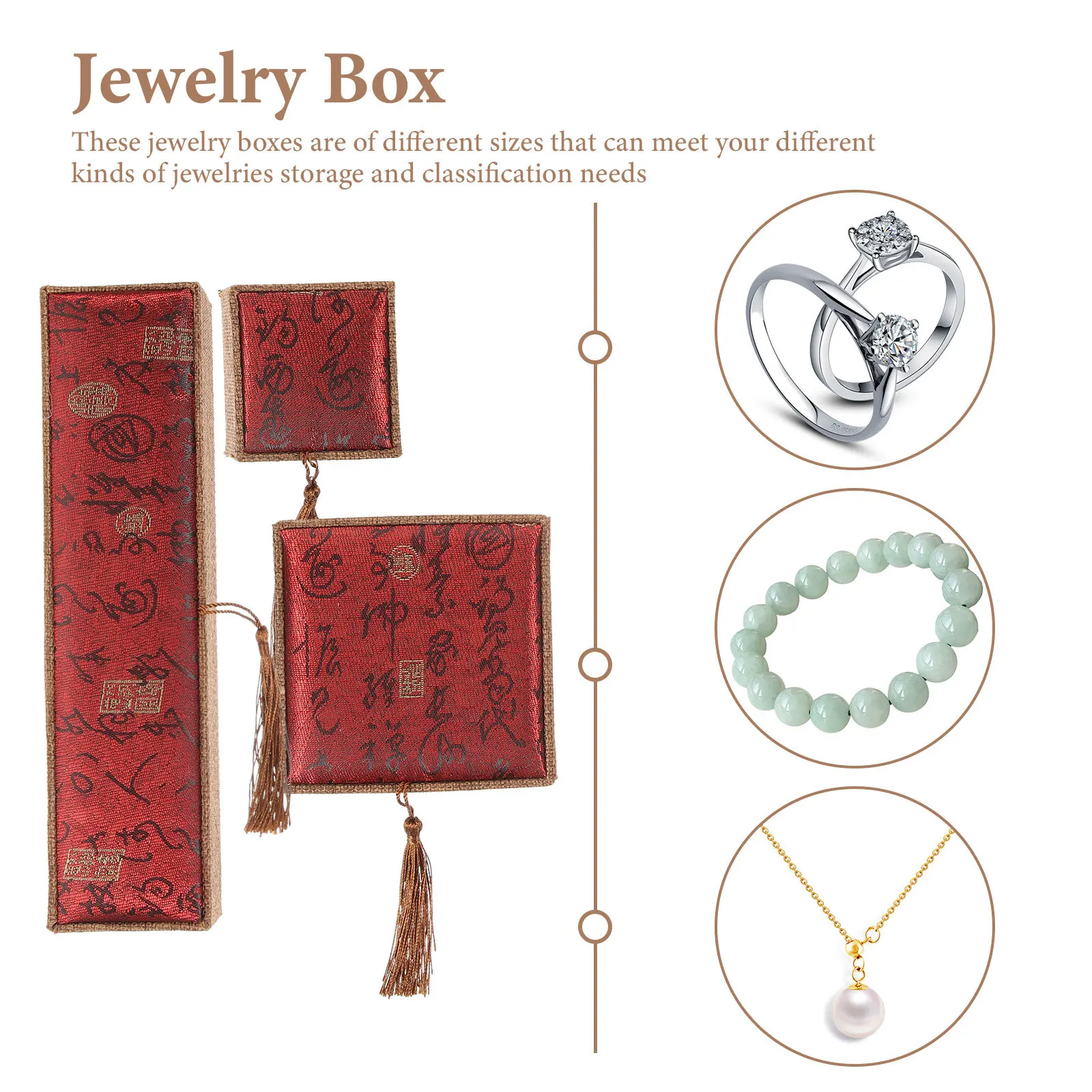 

3Pcs Small Jewelry Gift Box Set Ring Necklace Bracelet Paper Storage Case Delicate Exquisite Home Shop Use Gift Box for Bracelet