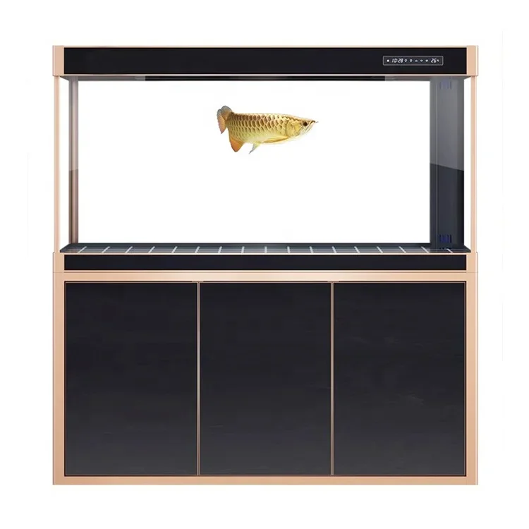 custom aquarium fish tank large rectangle aquarium acrylic fish tank for marine aquarium with Stainless steel bottom cabinet