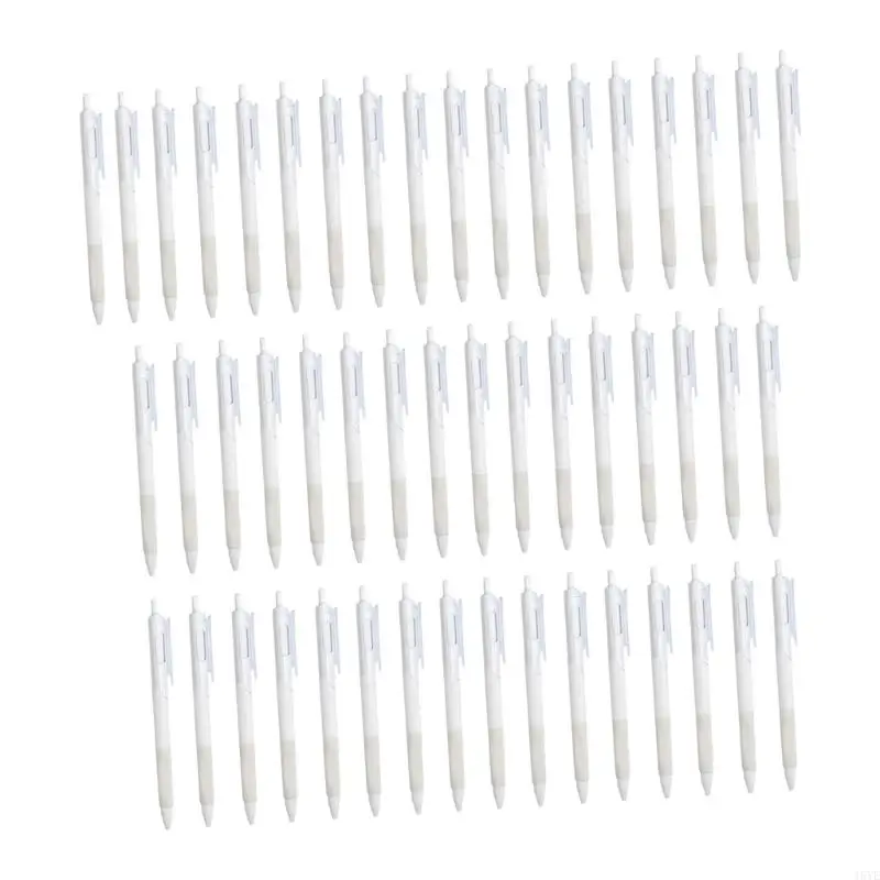 Pack of 50 Roller Ball Pen Set Quiet Clicks Quick Dry Study Work Essential