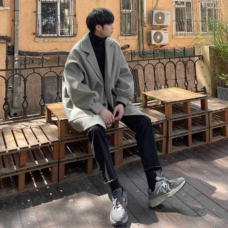 Autumn Blends Men Blocking Pure Temperament Korean Commuting Style Gentle Handsome Chic Fashion  Aesthetic Youthful 2023