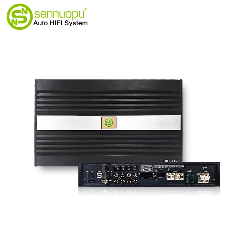 Sennuopu 8 Channel Car Amplifier 10 Channnel DSP  Processor HD Bluetooth APTX Player for BMW Benz Sound Audio Systerm HIFI X12