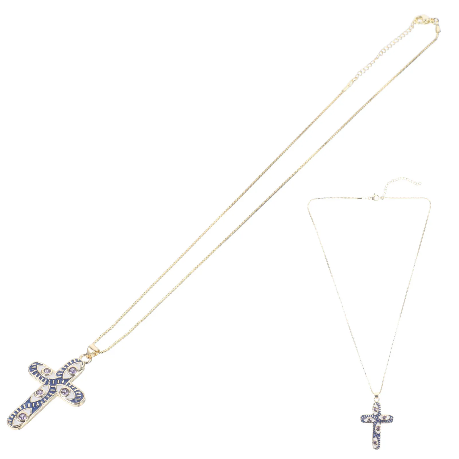 

Geometric Pendant Cross Choker For Women Evil Eye Cross Clavicle Chain Jewelry Gift Fashion Neck Accessory Choker