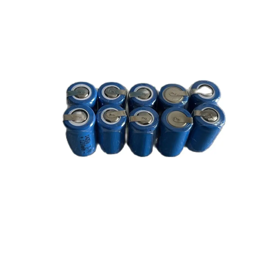 10pcs Solder Tab 3.7V 14250 Rechargeable Lithium Battery 14250 3.6V Red / Green External Line Penlight Rechargeable Battery