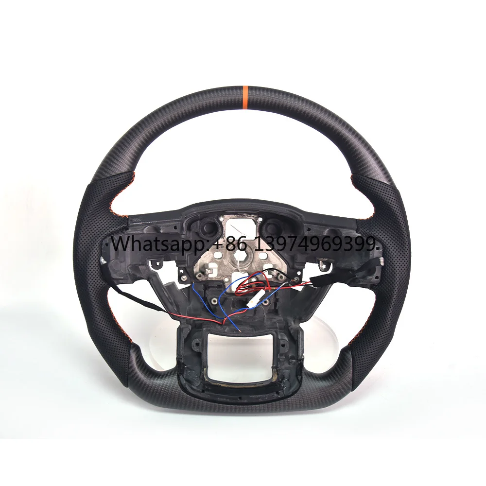Suitable for Ford Raptor F-150 Modified Carbon Fiber Steering Wheel Assembly Suede Perforated Leather Customized Upgrade