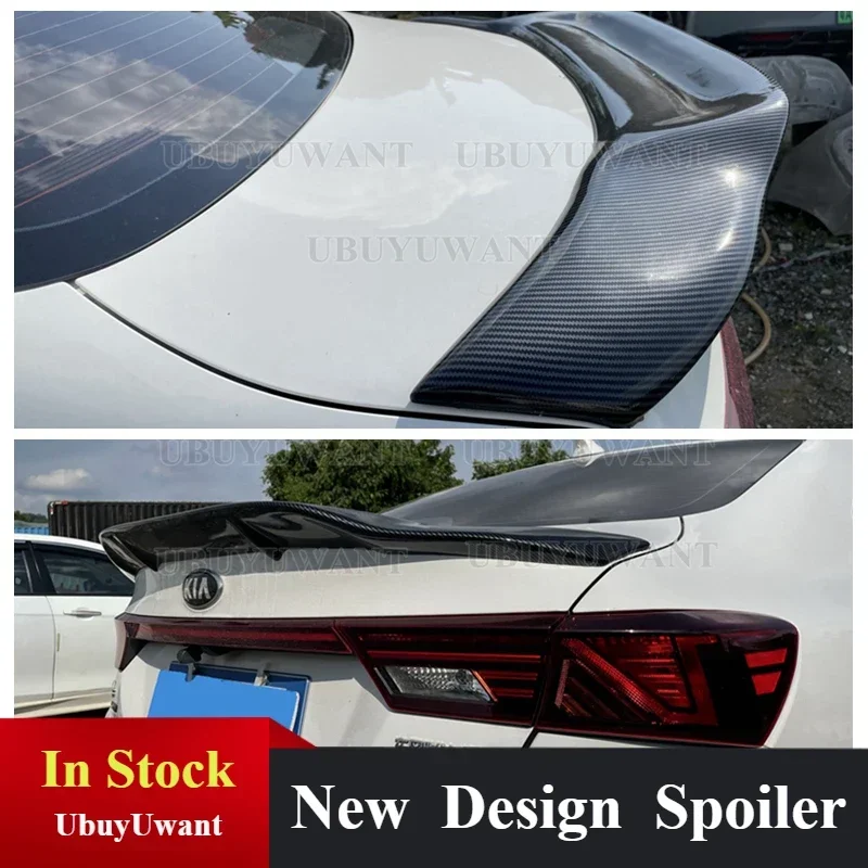 Carbon Fiber Spoiler Type R Car Rear Trunk Wing Ducktail Spoiler For Kia Cerato Forte Sport GT 2018 2019 2020 2021