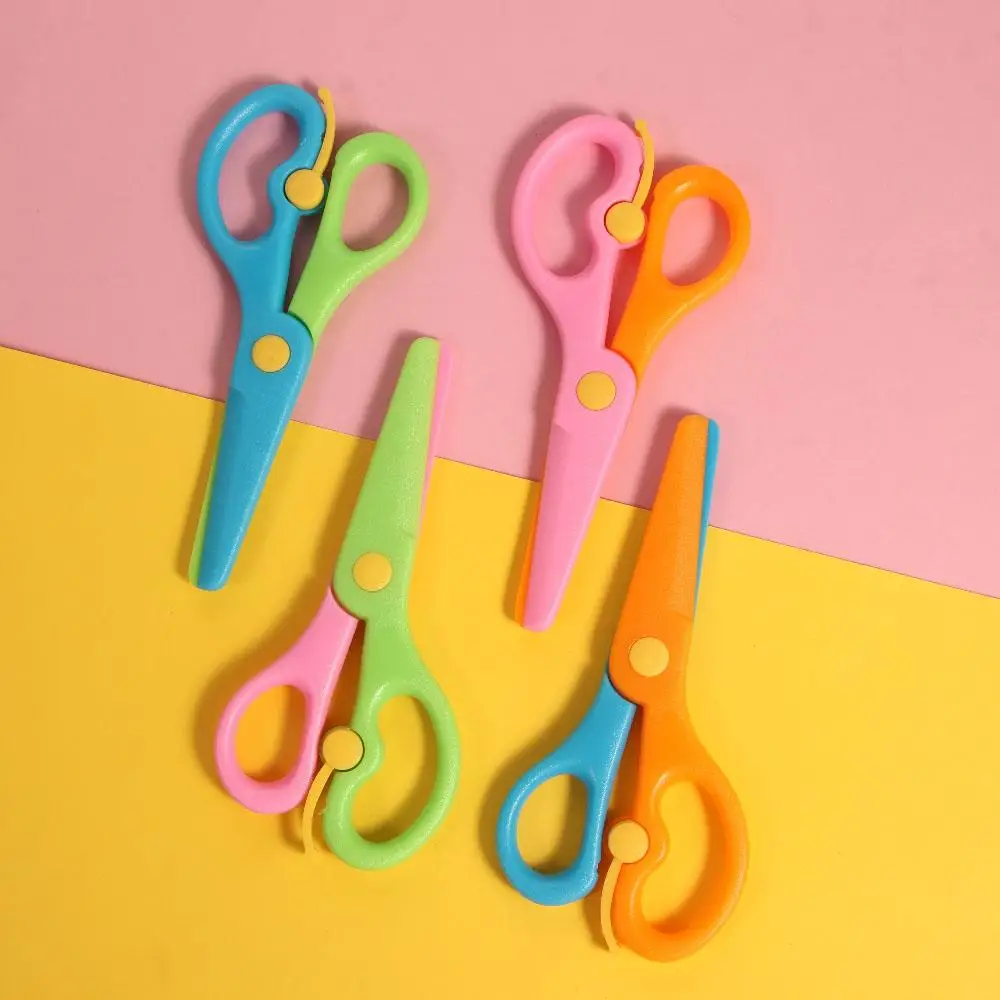 Stationery Scrapbook Photo Shear Album Cut Handicraft Round Head Scissors Plastic Scissors Art Scissors Paper Cutting