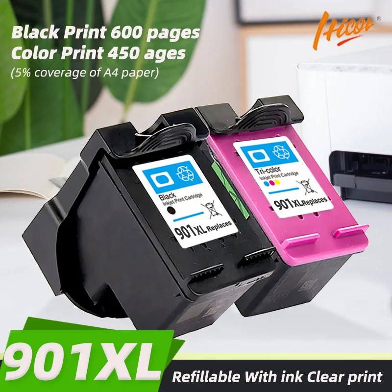 

Remanufactured Ink Cartridge Replacement for HP 901XL 901 XL Compatible with Officejet 4500, J4524, J4540, J4550, J4580, J4624,