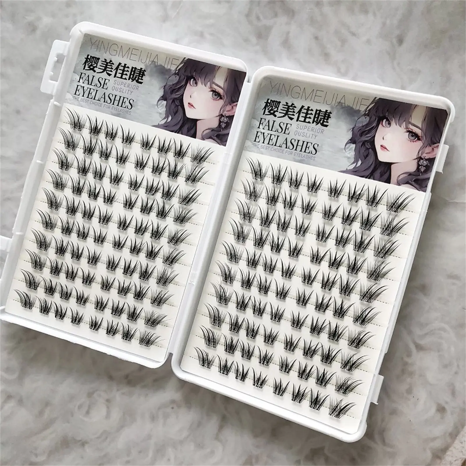 Cílios postiços estilo coreano, 8-12mm, misto c, encaracolado, volume natural, leve, cluster único, cílios postiços para maquiagem diária