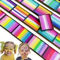 50g Customized Face Painting Colorful Rainbow Split Cake Fluorescent Neon Water Activated Eyeliner Body Art