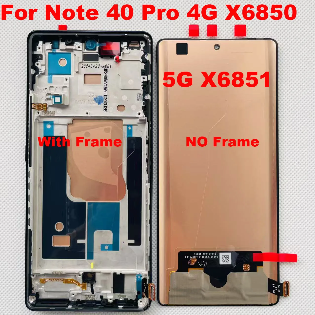 Pantalla AMOLED Original para Infinix Note 40 4G X6853 LCD Note 40 Pro 4G X6850 5G X6851 para marco Note 40 Pro + Plus X6851B