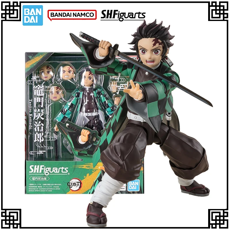 

In Stock Genuine Bandai Original SHF Demon Slayer Anime Figure Tanjiro Kamado Action Figures Toys For Children'sChristmasGifts