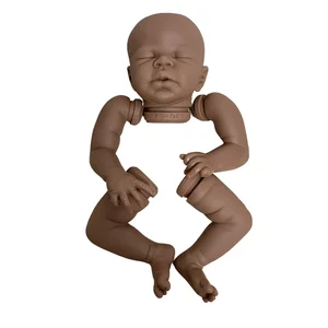 Schwarze Haut Vinyl Reborn Babypuppenkit, ohne Malen, zerlegt, handgefertigt, DIY, Mädchenspielzeug, Geschenk, Zendric, 16 7 Hauptverkäufe Baby Reborn Black Girl - №5