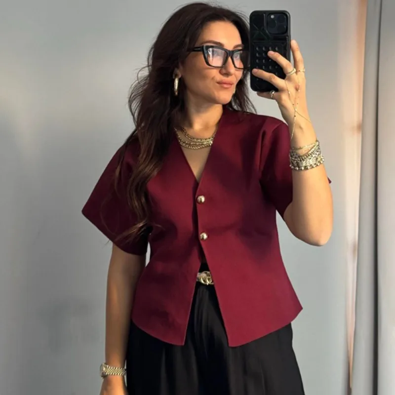 เสื้อคาร์ดิแกนผู้หญิง Talenza แฟชั่นลำลอง คอวี ผ้าริบ ติดกระดุม ท็อปถัก ดีไซน์หรูหรา สไตล์ชิค เหมาะสำหรับใส่ทำงาน ฤดูใบไม้ผลิ สีพื้น 2026 เสื้อคาร์ดิแกนผู้หญิง