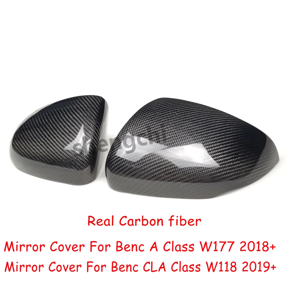 W177 W118 Real Carbon Fiber Mirror Cover for Mercedes A Class W177 A35 A45 CLA Class C118 CLA35 CLA45 Mirrors Cover Caps