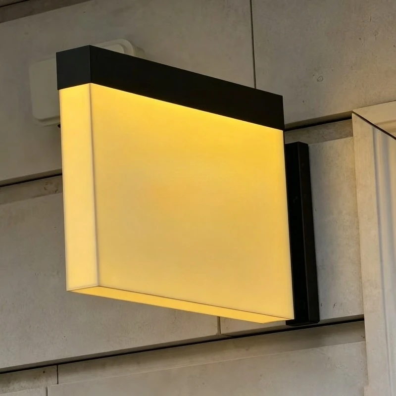 Deposit-Light box store door sign LED outdoor double-sided light box wall-mounted three-dimensional light box