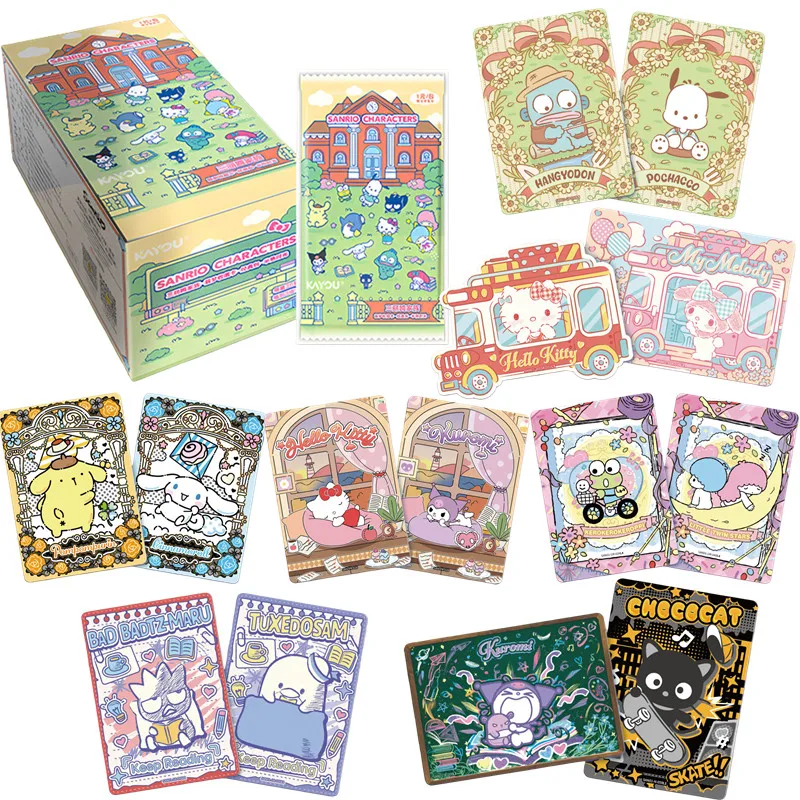 KAYOU Sanrio Kuromi Hello Kitty Cinnamoroll My Melody Anime Figure Toys  Game Collection Card Princess Card Birthday Gifts
