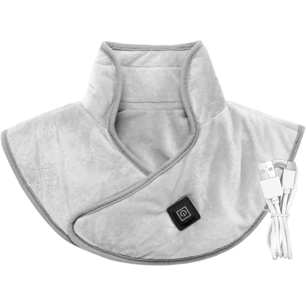 Adjustable USB Electric Heating Neck Shawl with Carbon Fiber Heating Wire for Neck and Shoulder Warmth and Relaxation
