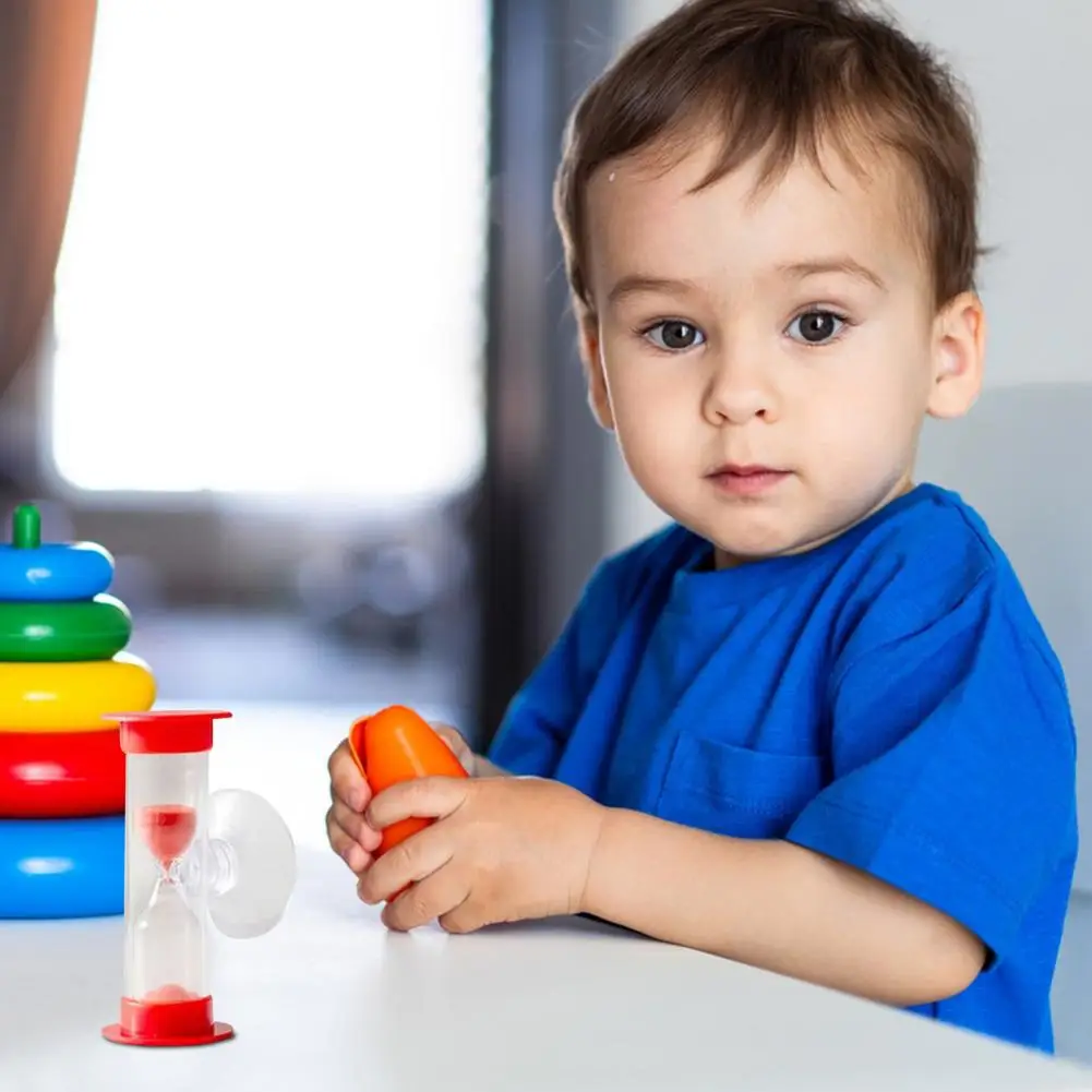 The 3-minute hourglass helps your children do things more efficiently and develop a strong sense of time.