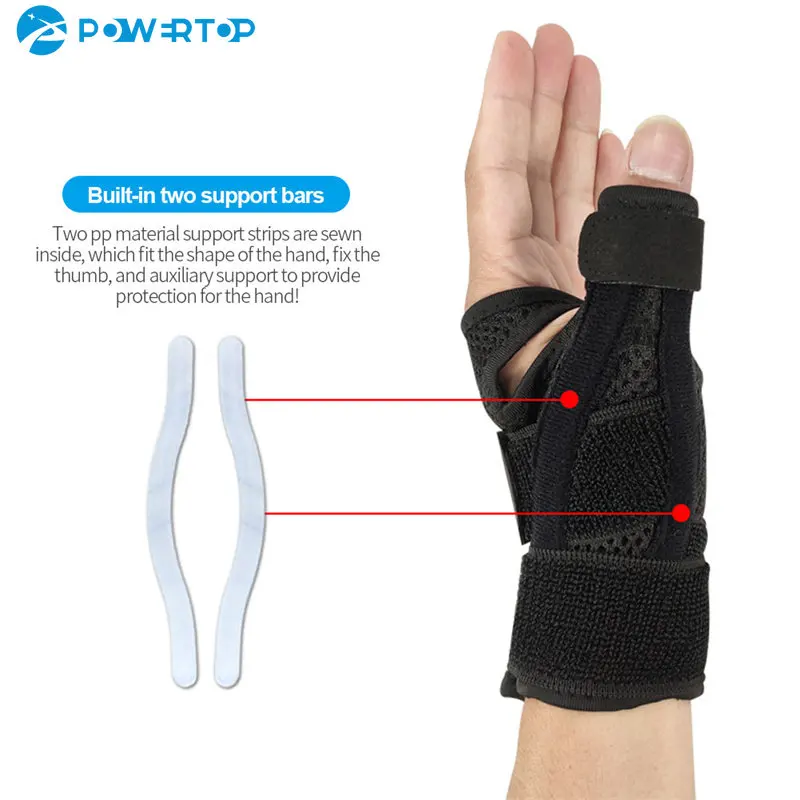 Flexible Splint Wrist Thumb Support Brace for Tendonitis Arthritis Breathable Thumb Protector Guard Fits Right and Left Hand