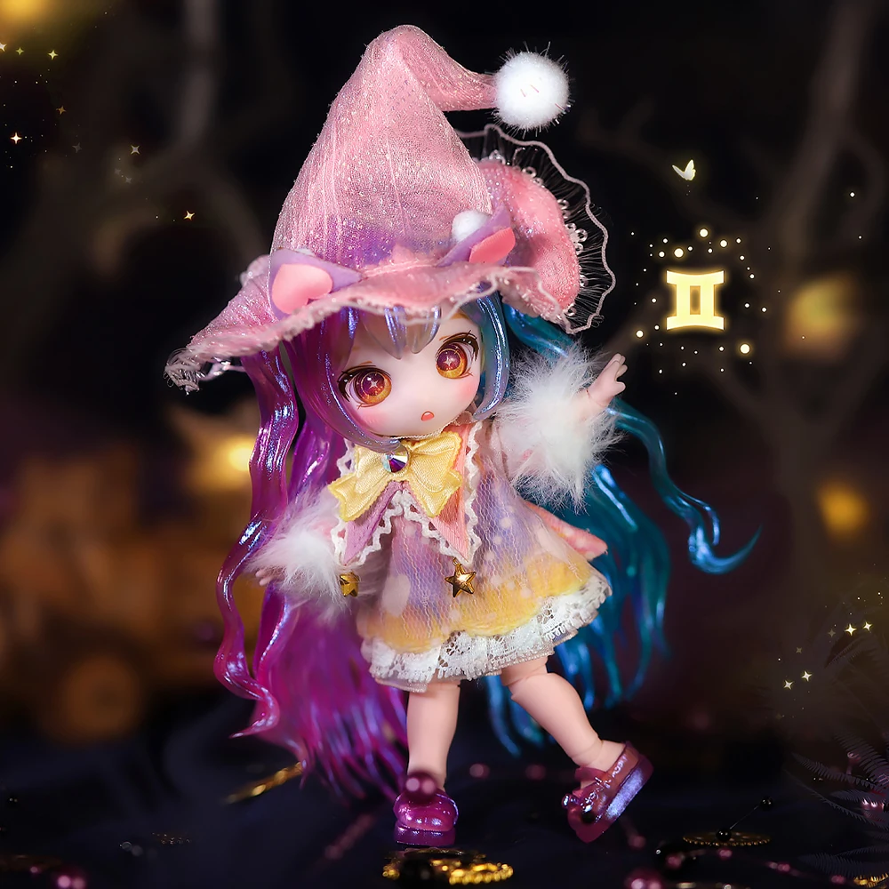 Dream Fairy Constellation G To C13cm OB11 Maytree Doll Collectible Cute Animal Style Kawaii Toy Figures Birthday Gift for Kids