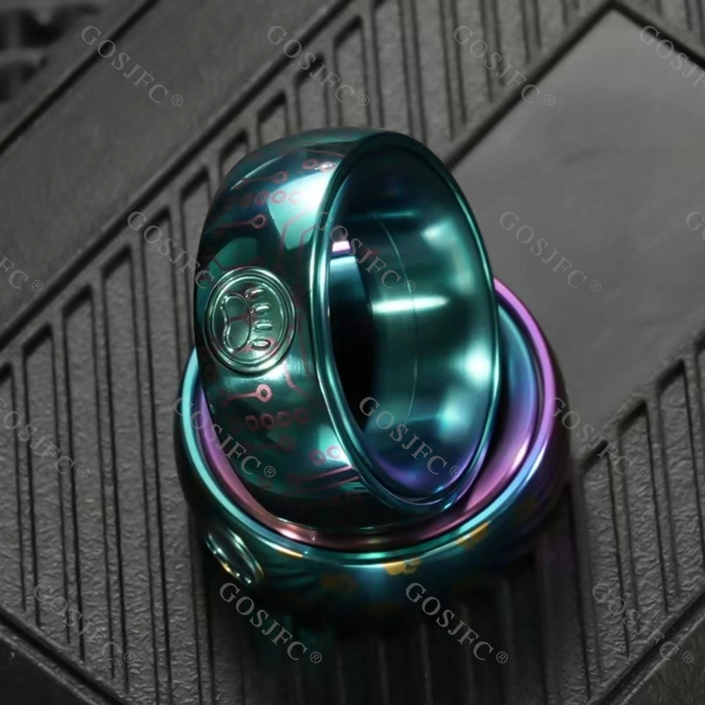 MSEDC Ratchet Fidget Spinner Aluminum Ring Spinner Titanium Inner Diameter 2cm Fidget Toys For Adults