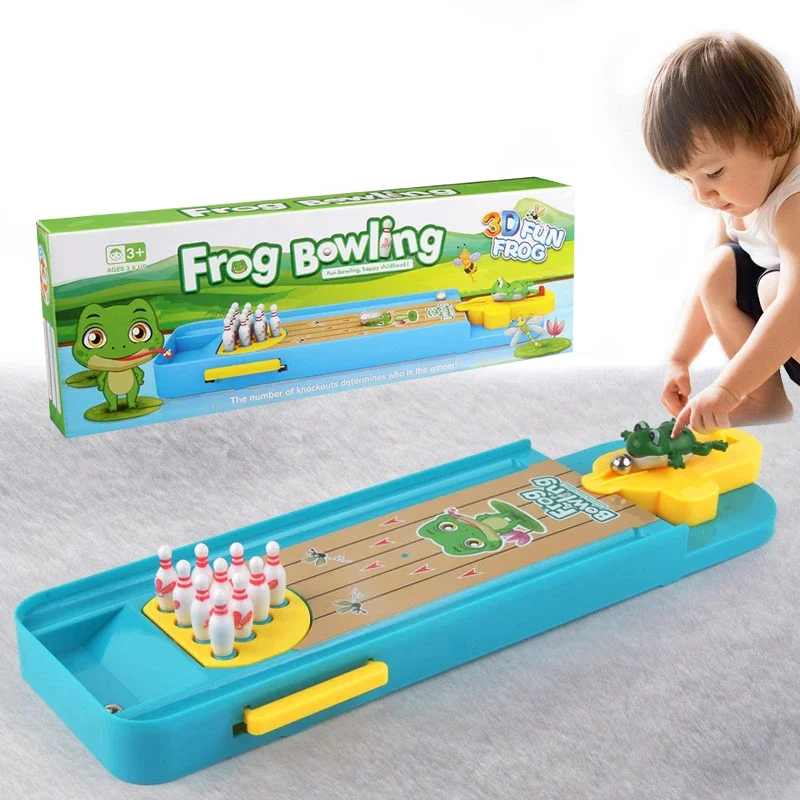

Mini Desktop Bowling Funny Indoor Parent-Child Interactive Table Sports Game Toys Bowling Educational Gift For Kids