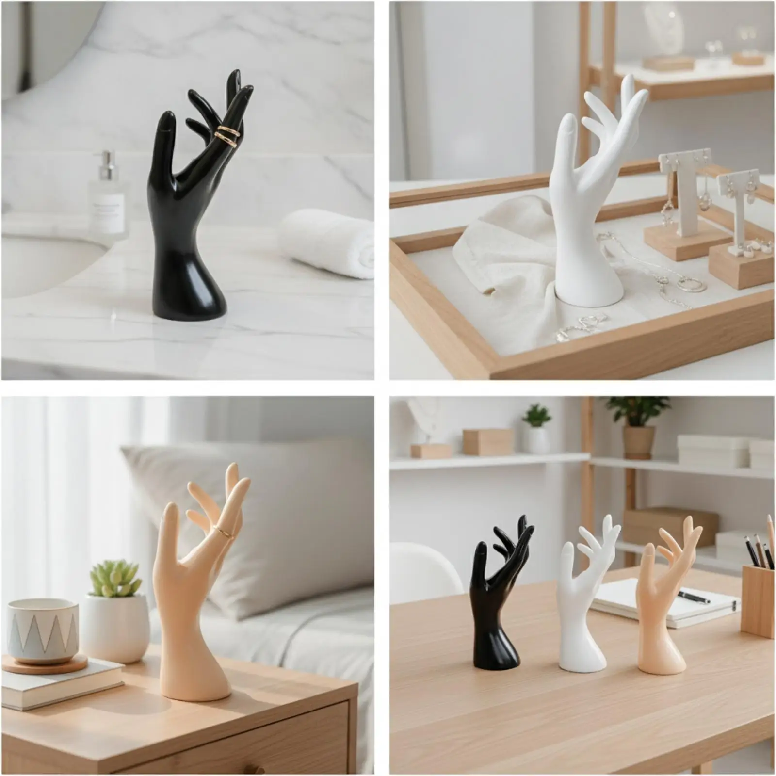 TPE Fabric Hand Mannequin for Ring Bracelet Jewelry Photography Studio Table Display Prop