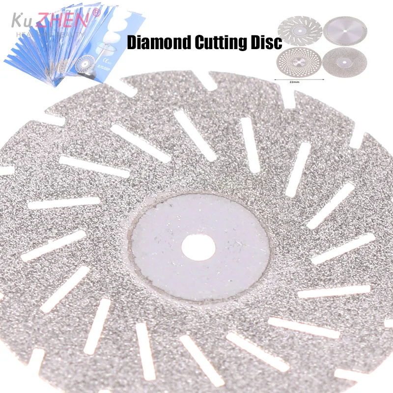 

1Pc 22mm Dental Lab Double Sided Diamond Cutting Disc 22MM For Separating Polishing Ceramic Crown Plaster Or Jade