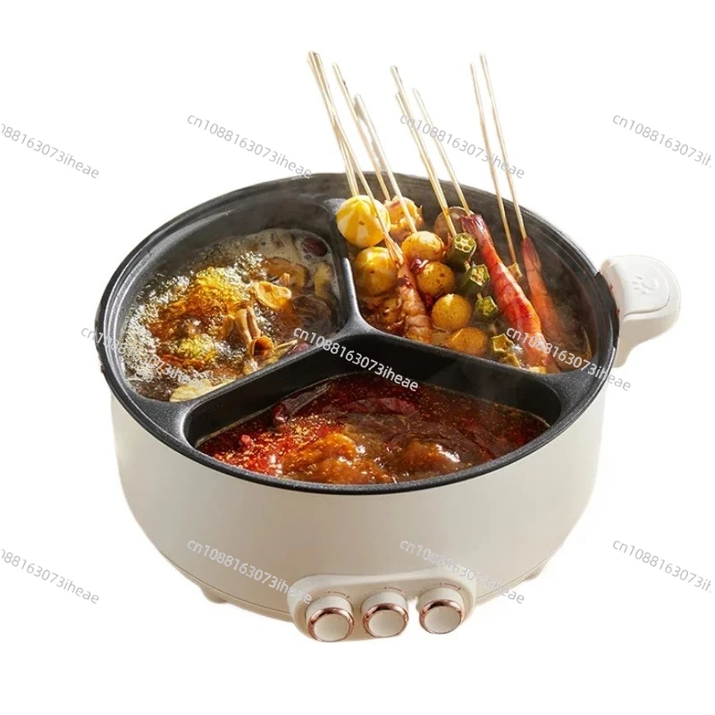 220V Electric Hot Pot Home Use Multi functional Integrated Large Capacity Dormitory Student  Frying Pot Small