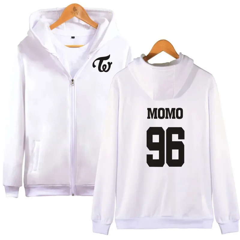 sisi 2233KPOP TWICE Album Zip Up Women/Men Hoodie Sweatshirt MOMO TZUYU NAYEON DAHYUN JUNGYEON SANA MINA CHAEYOUNG Zipper Hooded