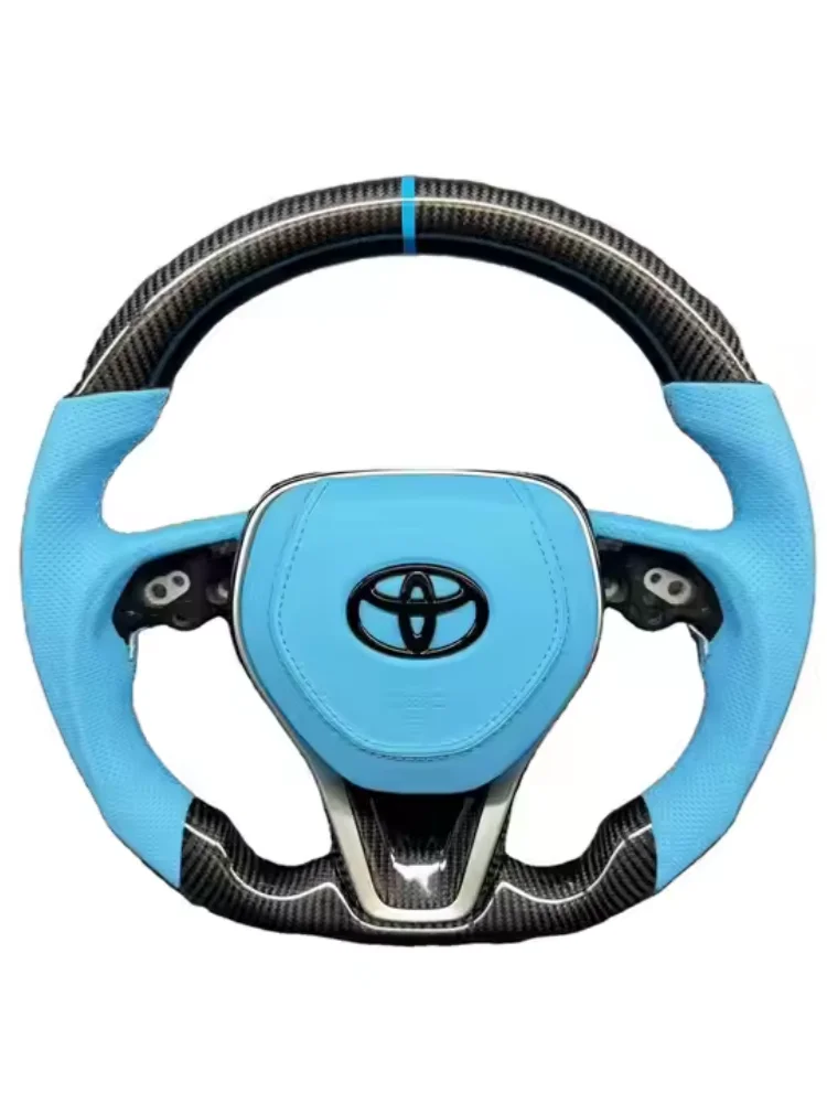 Customized 100% Carbon Fiber Steering Wheel For Toyota Camry Corolla Wildlander RAV4 Avalon 2018 2019 2020 Car Assecories