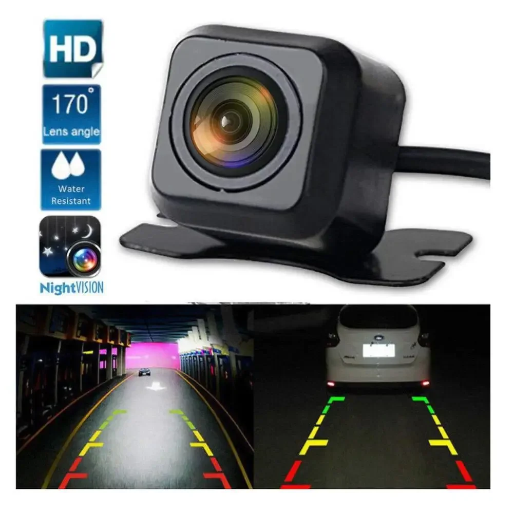 

QueenDer Car Rear HD View Camera Universal HD Night Vision Backup Parking IP68 170 Wide Angle Color Image