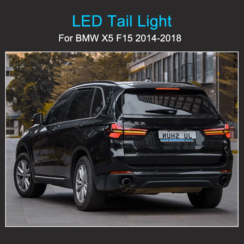 1 Pair LED Tail Light Assembly for BMW X5 F15 2014-2018 Upgrade Tail lights with full LED Upgrade Tail Lamps