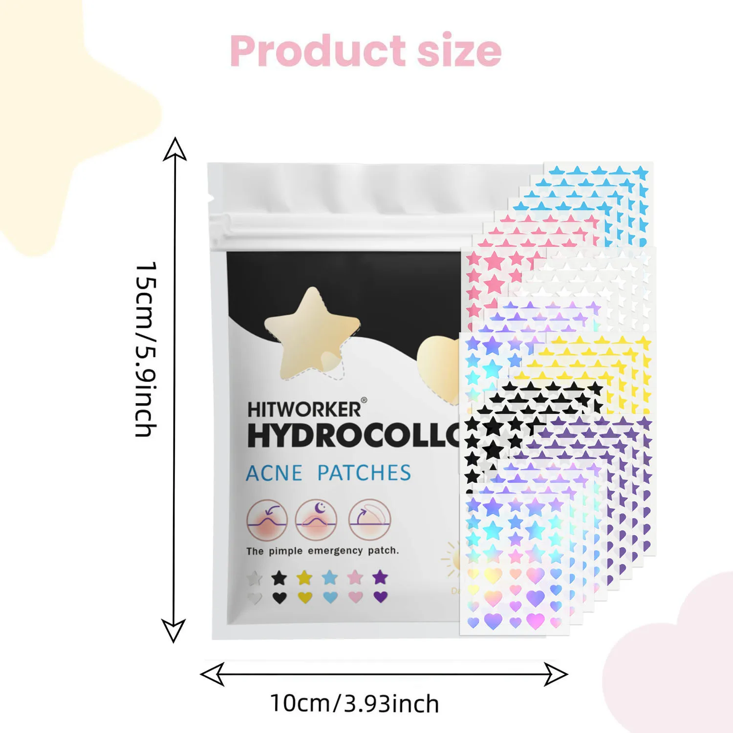 Invisible Waterproof Hydrocolloid Acne Patch for Facial Cleansing Care Essence Tool Accessory Suitable for All Skin Types