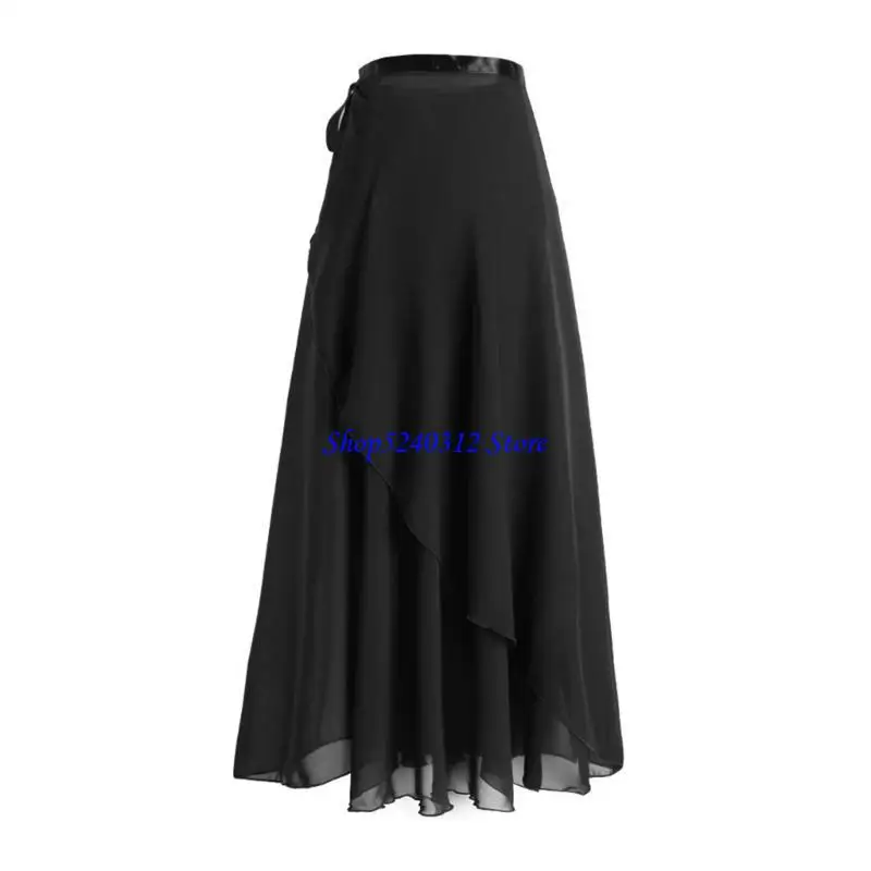 634C Ballet -outfit Lichtgewicht Wrap rok voor dansers vrouwen verstelbare taille stropdassen gymnastiek over sjaal voor