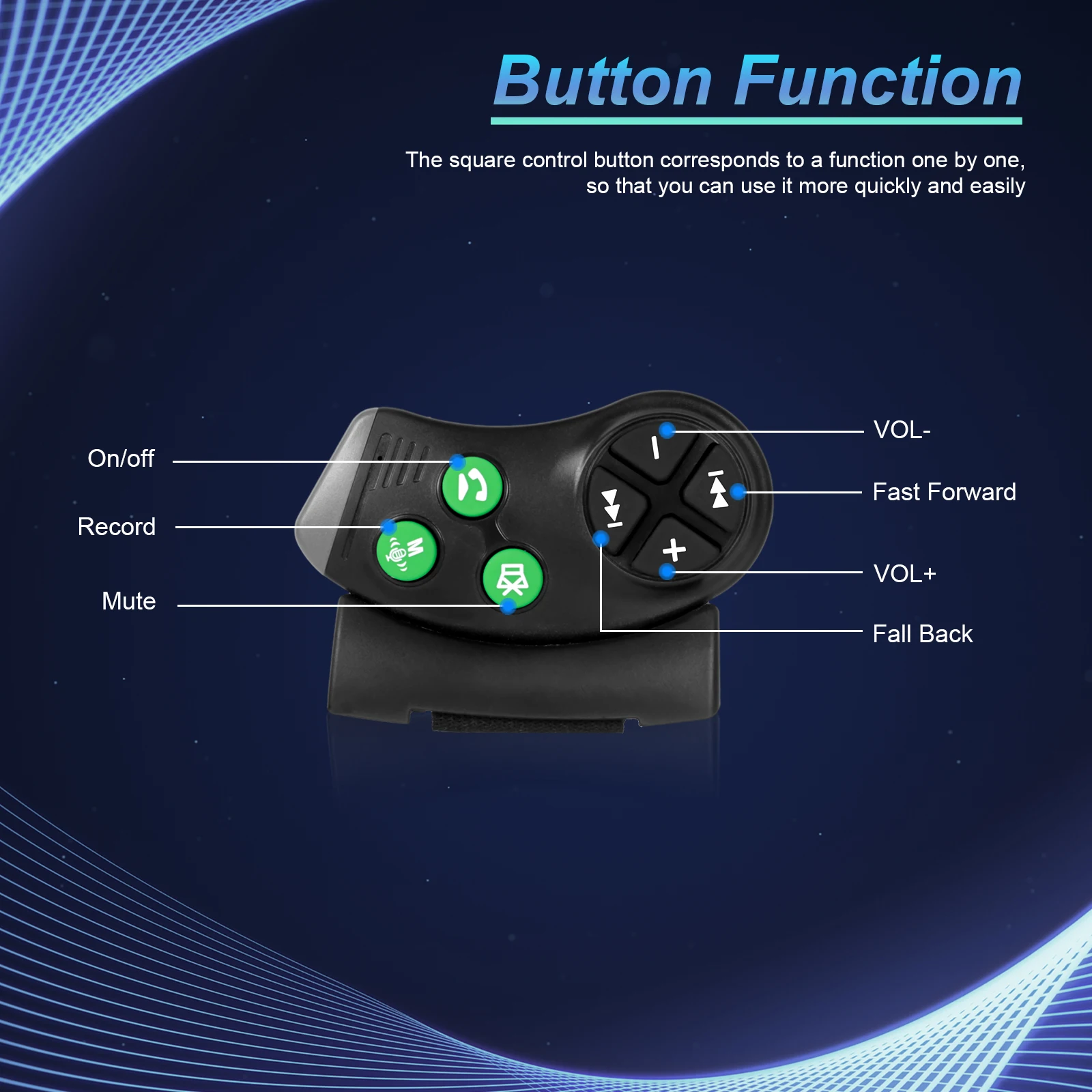 Podofo universale multifunzione per auto DVD GPS lettore musicale BT telecomando Wireless telecomando volante Bluetooth