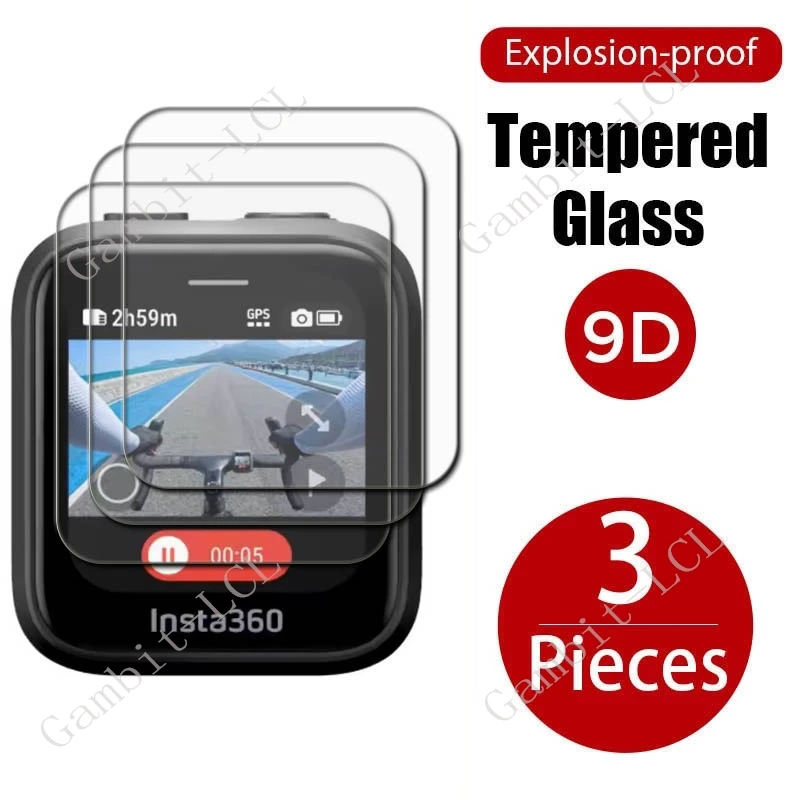 3PCS HD Original For Insta360 GPS Preview Remote Anti-scratch Tempered Glass ON Insta360GPS Screen Protector Cover Film