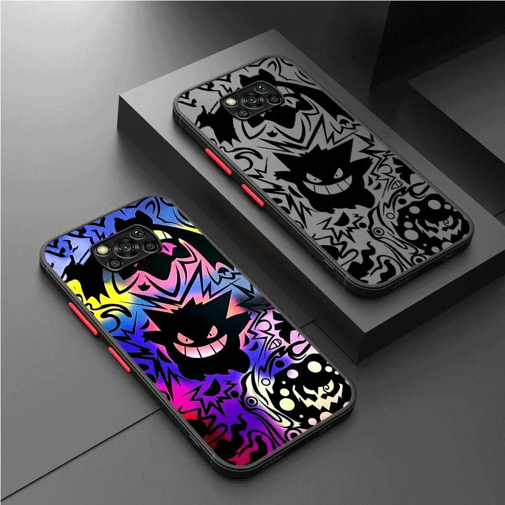 Pokemon Gengar Phone Case for Xiaomi Poco X4 Pro M5s X3 NFC C40 X4 GT M3 F3 M5 X3 Pro X5 Pro Cover