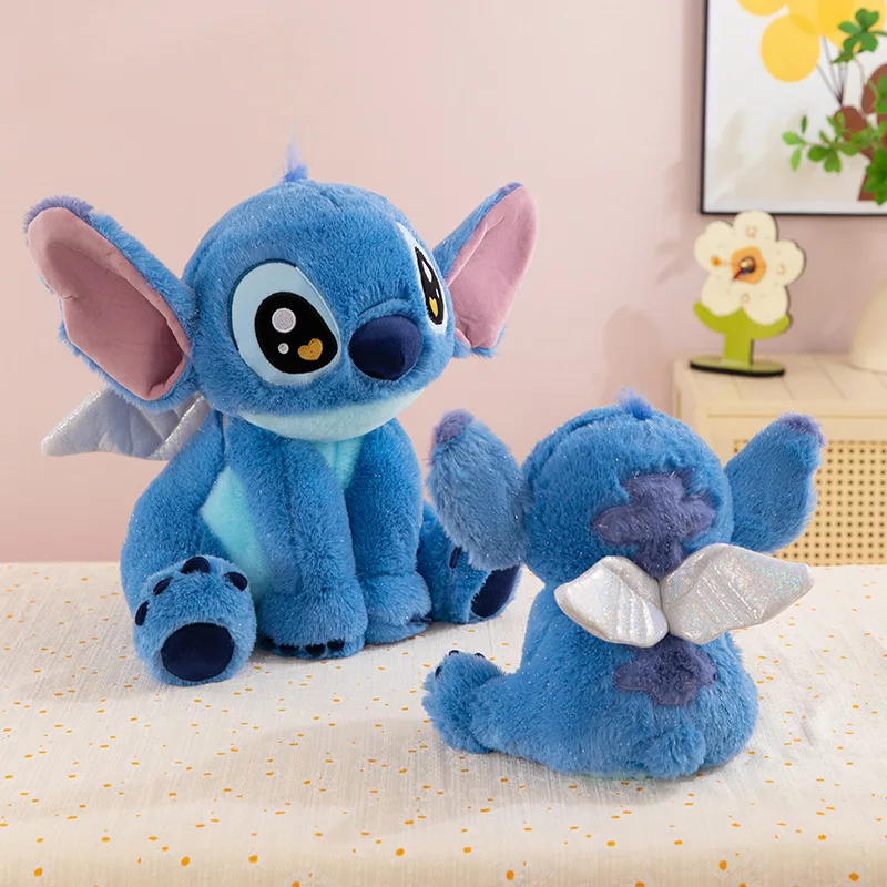لعبة ديزني ستيتش القطيفة 25 سم، دمية الجلوس الملاك، شكل كرتوني، ديكور منزلي ناعم ومريح، هدية عيد الميلاد/الكريسماس #5