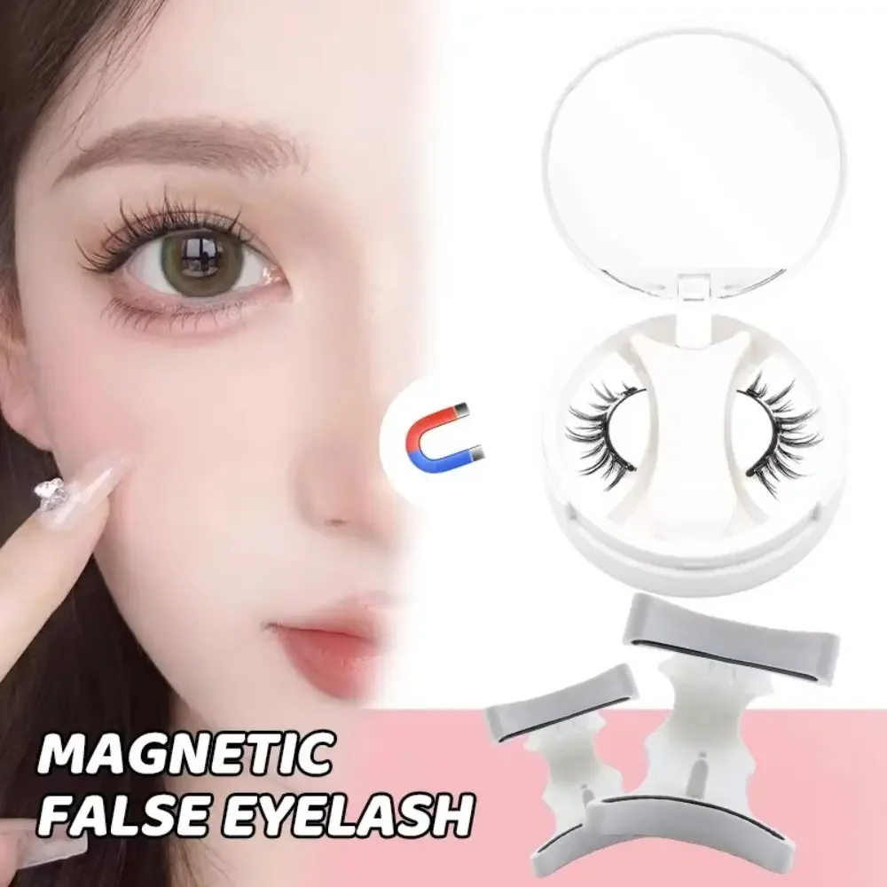 Ciglia magnetiche ripetutamente con applicatore Ciglia finte magnetiche naturali facili da usare Nessuna colla richiesta Ciglia sottili