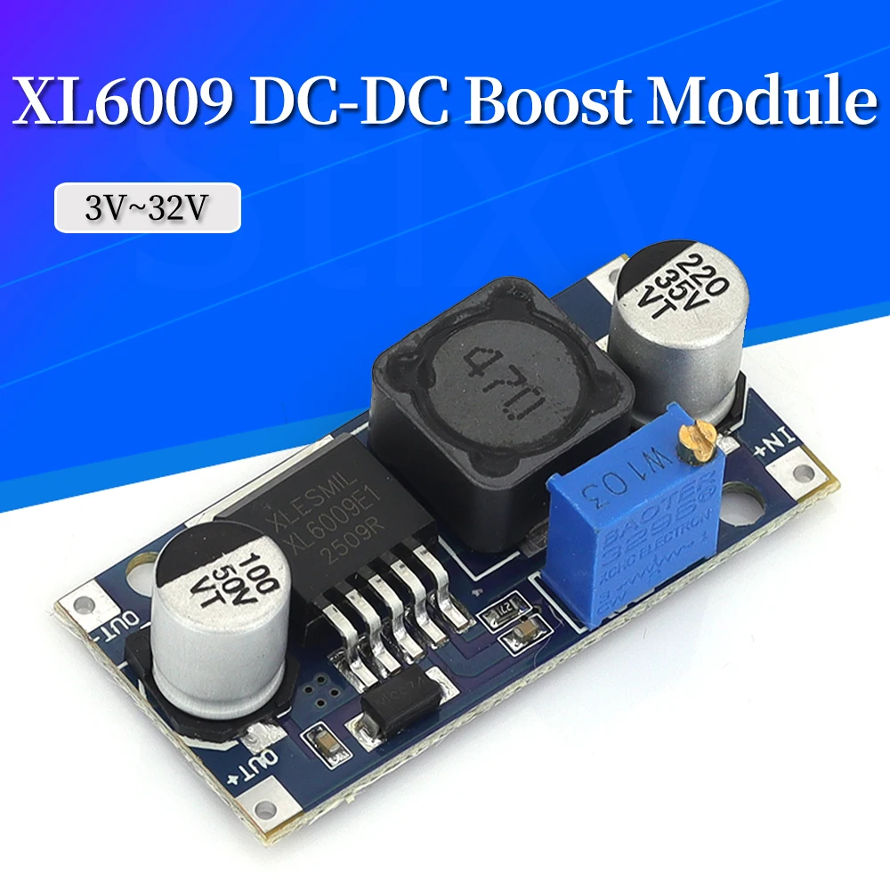 Stlxy 1/5/10Pcs XL6009 DC-DC Adjustable Booster Power Supply Module Step Up Converter Replace LM2577