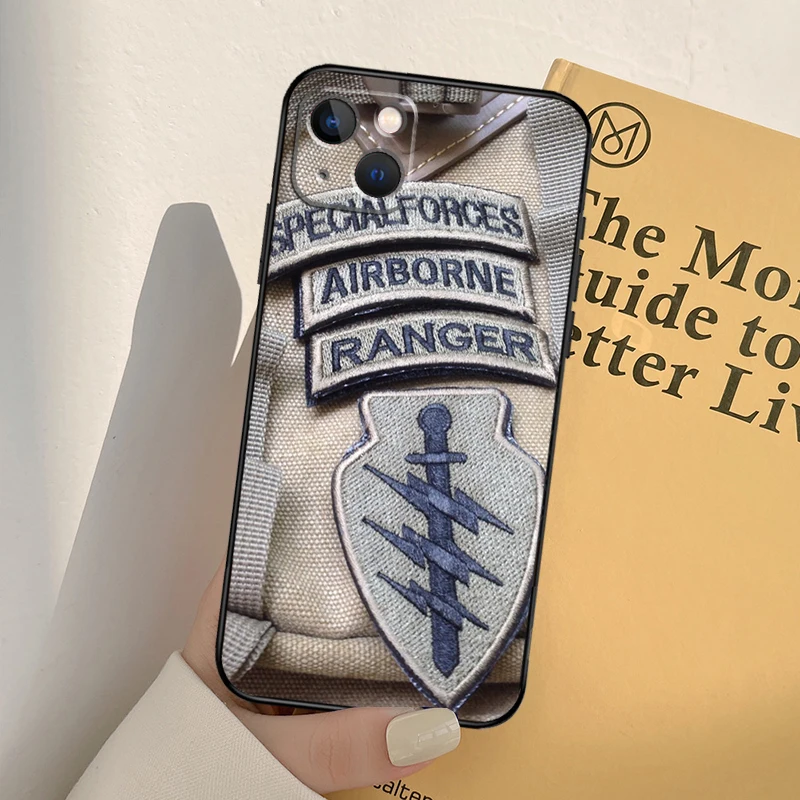 Special Forces Airborne Case For iPhone 16 15 14 Pro Max Plus 13 12 11 Pro Max Mini Phone Cover