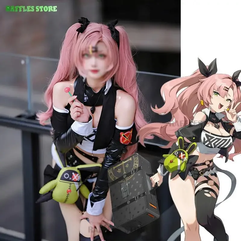 Game Zenless Zone Zero Nicole Demara Cosplay Kostuum Roze Pruik Halloween Schattig Meisje Vrouwen Nieuwjaar Party Cosplay Shorts Sexy Pak