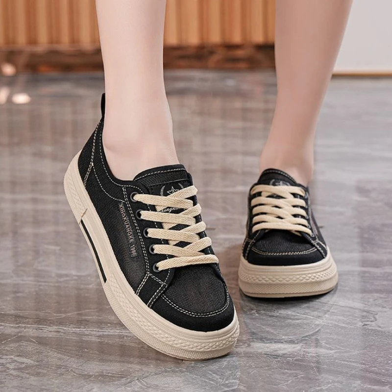 Zapatillas de Lona Casuales de Verano 2026, Transpirables, con Suela Suave, Versátiles, Blancas, Ligeras, para Estudiantes, Calzado Moderno